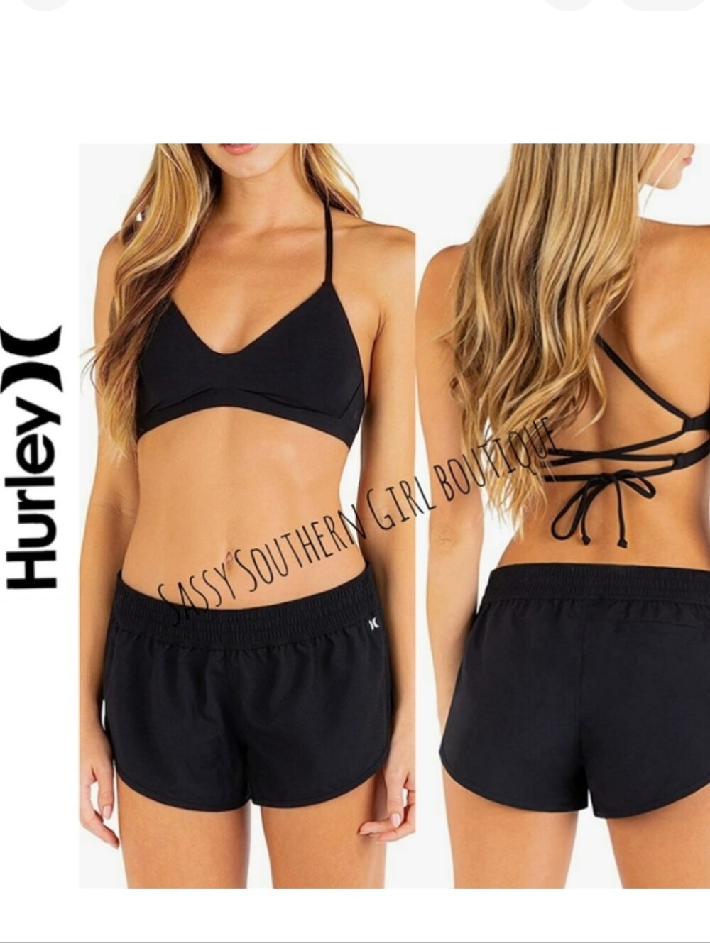 🆕⭐ Hurley black Beach Rider 2.5 Board shorts